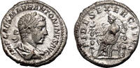 Roman Empire AD 218-219 ELAGABALUS AR Denarius. EF/EF-. The Fidelity of the Army.
