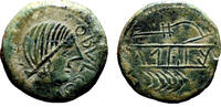 Roman Provincial As ROMAN-CELTIC AE As. aEF. Circa 120-20 BC. Goddess. -