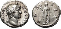Roman Empire Denarius HADRIAN AR Denarius. EF-/VF+. The hope. -