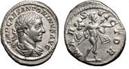 Roman Empire Denarius ELAGABALUS AR Denarius. EF+/EF. Mars. -