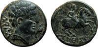 As Circa 150-100 b.C. Celtic CELTIC AE As. VF+/EF-. Horseman to right. Circa 150-100 b.C. VF+/EF-