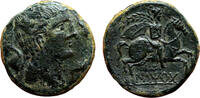 Roman Provincial As CELTIC AE As. VF+/EF. Horseman to right. After 143 b.C. -