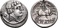 Roman Provincial Denarius CELTIC AR Denarius. VF+/EF. Ca. 133-72 BC. Scarce mint. -