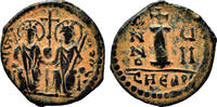 Byzantine Empire Decanummium JUSTIN II AE Decanummium. EF-. Empress Sophia in obverse. Year 7. Antioch mint. -