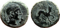 Roman Provincial As CELTIC AE As. VF+. Sphinx. 2nd Century BC. -