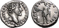 Roman Empire Denarius MARCUS AURELIUS AR Denarius. EF-/VF+. The emperor. -