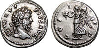Roman Empire Denarius SEPTIMIUS SEVERUS AR Denarius. EF. Laodicea mint. The victory. -