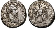 Roman provincial Tetradrachm MACRINUS AR Tetradrachm. VF+. Arados mint. Eagle - Large Crescent. -