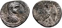 Roman Provincial Tetradrachm ELAGABALUS AR Tetradrachm. EF-/EF. Emesa mint. Draped and Cuirassed bust. -