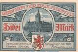 Serienscheine DE 2 Mk. Nr.5 Notgeld Stadt Elberfeld 324.1 , 2 Mark Schein Nr.5 -blau- in kfr. von 1920 NRW 1 bis 1-