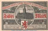 Serienscheine DE 2 Mk. Nr.3 Notgeld Stadt Elberfeld 324.1 , 2 Mark Schein Nr.3 -grau- in kfr. von 1920 NRW 1 bis 1-