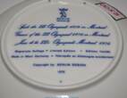 Wandteller/Sammelteller - Olympic Games Montreal 1976, Kanada - 19,5 cm unbenutzt, sehr gut erhalten