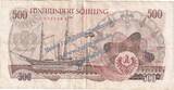 500 Schilling 1965 Banknote Österreich , 500 Schilling Schein in gbr. P.139 von 1965 , Österreich zirkuliert , 3