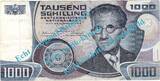 Österreich / Austria 1000 Schilling Banknote Österreich , 1.000 Schilling Schein in gbr. P.152 , von 1983 , AT zirkuliert , 3