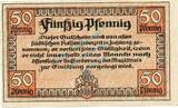 Kleingeld 1914-1922 50 Pf. Erfurt , Notgeld 50 Pfennig Schein unc-kfr. Ti.1755.105.05 , Thüringen 1918 Verk 1 bis 1-