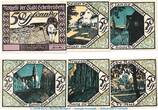 Serienscheine DE 6 Scheine kpl. -Ohne Kennummer- Notgeld Scheibenberg , Satz mit 6 Scheinen ohne Kennummer , Mehl Grabowski 1175.1 B , von 1921 , Sachsen Seriennotgeld 1 bis 1-
