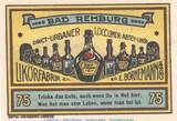 Serienscheine DE 75 Pf. Nr.2 Notgeld E. Bornemann & Co. Rehburg 1106.1 , 75 Pfennig Schein Nr.2 in kfr. 1921 1 bis 1-