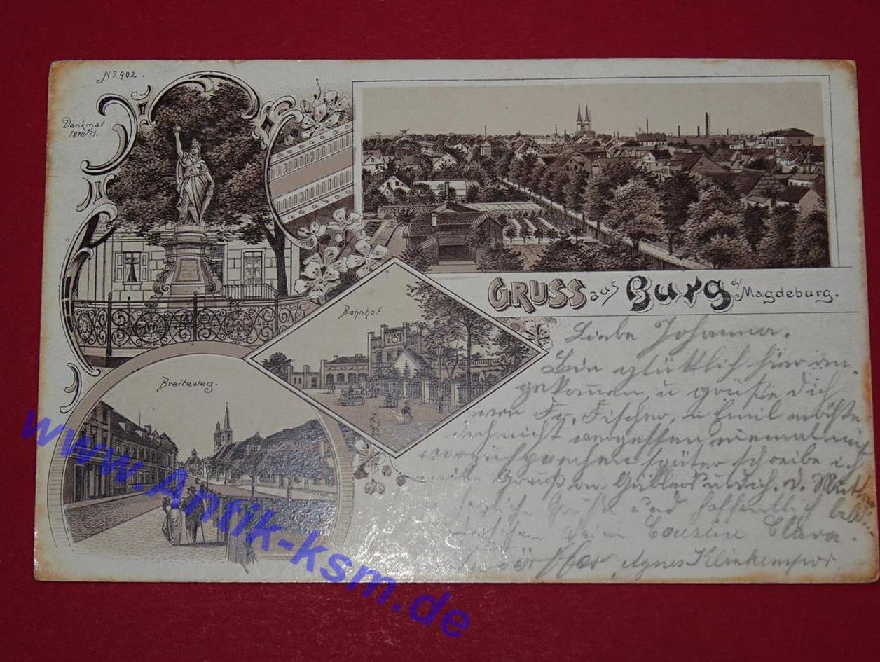 Ansichtskarten Ansichtskarte, Postkarte Der Stadt Burg Bei Magdeburg ...