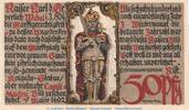 Serienscheine DE 50 Pf. -FEHLDRUCK- Notgeld Stadt Wedel 1387.1.F , 50 Pfennig --Fehldruck-- in kfr. von 1921 , SH -