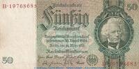 Großdeutsches Reich 1933 - 1945 50 Mark Schein Reichsbanknote , 50 Mark Schein -A1- in gbr. DEU-210.b, Ros.175, P.182 , 1933 -
