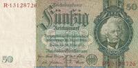 DE 50 Mk. -F2- Reichsbanknote , 50 Mark Schein -F2- in gbr. DEU-210.b, Ros.175, P.182 , 1933 -