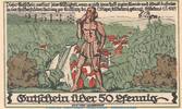Seriennotgeld Deutschland Notgeld Rübeland 50 Pf. Nr.1 Notgeld C. Pieper Rübeland 1147.1.a , 50 Pfennig Schein Nr.1 in kfr. von 1921 SA -