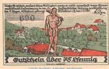Seriennotgeld Deutschland Notgeld Rübeland 75 Pf. Nr.1 Notgeld C. Pieper Rübeland 1147.1.a , 75 Pfennig Schein Nr.1 in kfr. von 1921 SA -