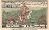 Notgeld De 25 Pf. Nr.1 Notgeld C. Pieper Rübeland 1147.1.b , 25 Pfennig Schein Nr.1 in kfr. von 1921 SA -