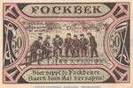 Notgeld DE 50 Pf. Notgeld Ausgabestelle Fockbek , 50 Pfennig Schein in kfr. von 1917 , Schleswig -