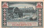 Serienscheine DE 2 Mk. Nr.5 Notgeld Stadt Elberfeld 324.1 , 2 Mark Schein Nr.5 -blau- in kfr. von 1920 NRW 1 bis 1-