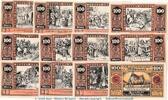 DE 12 x 100 Pf. Notgeld Stadt Wilsnack 1433.1 , 12 x 100 Pfennig Scheine in kfr. o.D. , BBG -