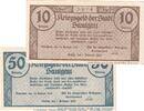 DE 2 Scheine Notgeld Stadt Saulgau , Set mit 2 Scheinen in kfr. Tieste 6435.05.10-11 von 1918 -