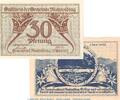 Notgeld De 2 Scheine kpl. Notgeld Gemeinde Ruhpolding 1154.1 , Set mit 2 Scheinen in kfr. von 1921 , BAY -