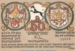 Notgeld DE 50 Pf. Notgeld Stadt Tettnang , 50 Pfennig Schein -3.Aufl- in kfr. Tieste 7310.05.15 -