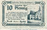 DE 10 Pf. Notgeld Kfm. Verein Gardelegen 407.1.b , 10 Pfennig Schein -Udr.- in kfr. 1920 -