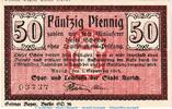 Kleingeld 1914-1922 50 Pf. Notgeld Leihkasse Aurich , 50 Pfennig Schein in kfr. Tieste 0270.10.03 von 1918 -