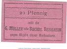 Notgeld Deutschland 20 Pfennig Schein Notgeld Buchdruckerei Besigheim , 20 Pfennig Schein in kfr. Tieste 0555.05.04 -