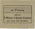 Notgeld Deutschland 50 Pfennig -oliv- Notgeld Buchdruckerei Besigheim , 50 Pfennig Schein in kfr. Tieste 0555.05.09 -