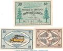 Notgeld DE 3 Scheine kpl. Notgeld Gemeinde Unterweissbach , Set mit 3 Scheinen in kfr. Tieste 7550.05.05-7 -