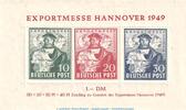 Block 1 1949 Bizone Briefmarken Block 1 -Exportmesse Hannover 1949- in kfr. Mi.103-105 , Bizone kfr/unc 1 bis 1-