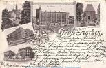 DE AK-PK Stadt Aachen , Motiv Kirche,Marschier-Thor, Polytechnikum , gel. 1895 -