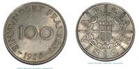 Saarland 100 Franken Saarland , 100 Franken Münze von 1955 , ss. - vz. Jäger 935 , Saarland -