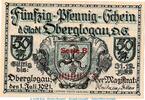 Notgeld 50 Pf. KN + Serie Oberglogau M-G 994.1.a , Notgeld 50 Pf. --KN und Serie-- in f-kfr. von 1921 OSL -