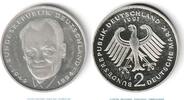 Willy Brandt 2 Mk. Kursmünze , Zwei Mark Stück -Willy Brandt- von 1997 -J-, stgl-pp , Jäger 459 -