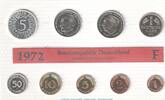 Stuttgart 10,68 DM Kursmünzensatz Deutschland -KMS mit 9 Münzen Stuttgart- 1972 F , pp , J.180 -