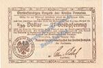 Wertbeständig 21 Gold Pf. Prenzlau , Banknote 21 Pfennig Gold Schein in kfr. Müller 4030.1 Wertbeständig -