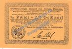 Wertbeständig 2,10 Gold Mk. Prenzlau , Banknote 2,10 Mark Gold Schein in kfr. Müller 4030.5 Wertbeständig -
