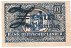 BDL Kopfgeld 10 Pf. -Fehldruck- Banknoten , 10 Pfennig -FEHLDRUCK- in gbr. WBZ-12.b, Ros.251, P.12 , Kopfgeld -