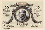 Notgeld DE 50 Pf. Keilhau , Notgeld 50 Pfennig Schein in kfr. M-G 683.1 , Thüringen von 1921 -