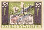 Notgeld 50 Pf. Nr.8 Gem. Stpl. Königswinter , Notgeld 50 Pfennig Nr.8 Gem.Stempel -1524- in kfr. M-G 730.3.a -